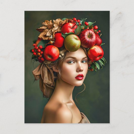 アップル素朴とさくらんぼレディ シーズンポストカード (正面)