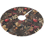 アップル素朴フローラホリデーグリーナリー ブラッシュドポリエステルツリースカート (アングル)