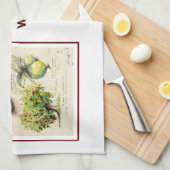 アップル絵を描のEVEイラストレーション キッチンタオル (四つ折り)