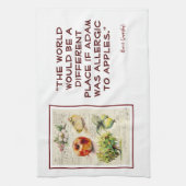 アップル絵を描のEVEイラストレーション キッチンタオル (縦)