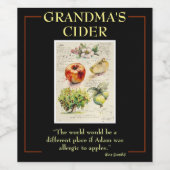 アップル絵を描のEVEイラストレーション ワインラベル (シングルラベル)