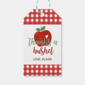 アップル誕生日感謝していアブッシェル好意ギフトラベル ギフトタグ (正面)