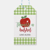 アップル誕生日感謝していアブッシェル好意ギフトラベル ギフトタグ (正面)