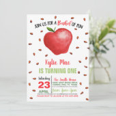 アップル誕生日招待状 – ブッシェル・オブ・おもしろい 招待状 (スタンド正面)