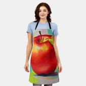 アップル鮮やかの静物詩 エプロン (着用した状態)