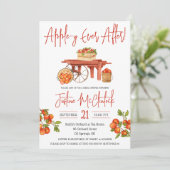 アップル・イが追いかけて！Appleをテーマにしたブライダルシャワー 招待状 (スタンド正面)