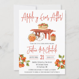 アップル・イが追いかけて！Appleをテーマにしたブライダルシャワー 招待状