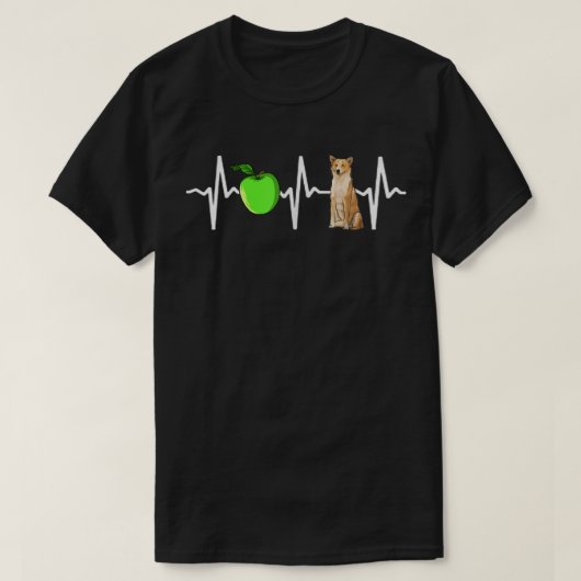 アップル キャナーン 犬 ハートビート 犬好き Tシャツ (デザイン正面)