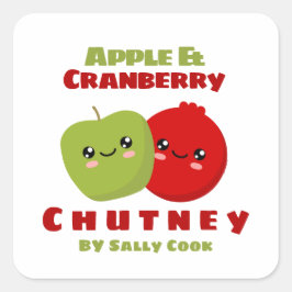 アップル&クランベリーチャツニー スクエアシール