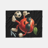 アップル サッカー フリースブランケット (正面(横))