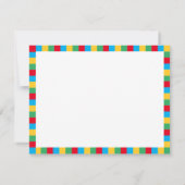 アップル&ブロックカラフルかわいい先生文房具 ノートカード (裏面)