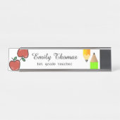 アップル&ペンシルスクール先生教室 デスクネームプレート (正面)