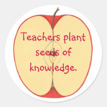 アップル、先生植物の種子の知識のシール