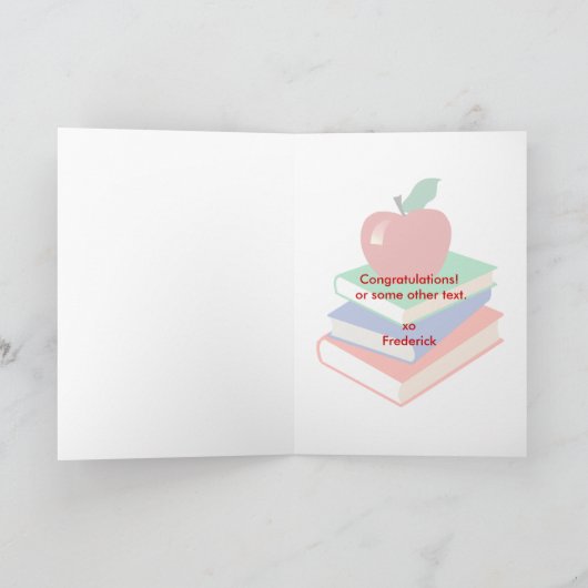 アップル、本、教育 カード (内部)