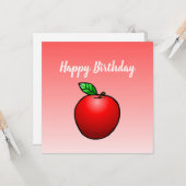 アップル 誕生日カード カード (正面/裏面インサイチュ)