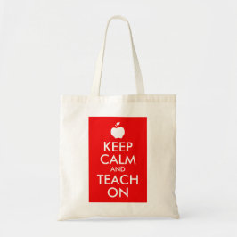 アップル Keep Calm and Teach On トートバッグ