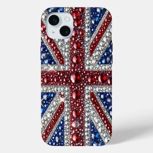 アップルiPhone 15 Plusケース、イギリスの色合い Case-Mate iPhoneケース (裏面)