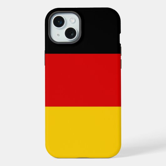 アップルiPhone 15 Plusケース、ドイツ国旗デザイン iPhoneケース (裏面)