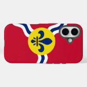 アップルiPhone 16セントルイス国旗とケースメイト Case-Mate iPhoneケース (裏面 (横))