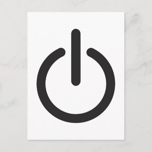 アップルmac電源ボタン ポストカード (正面)