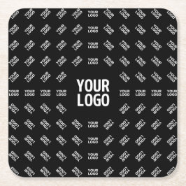 アップロードされたイメージデザインまたはロゴ | パテユニークン スクエアペーパーコースター