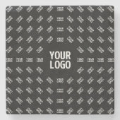 アップロードされたイメージデザインまたはロゴ | パテユニークン ストーンコースター (正面)