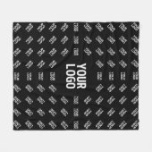 アップロードされたイメージデザインまたはロゴ | パテユニークン フリースブランケット (正面(横))