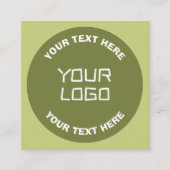 アップロードされたロゴまたはデザインおよび編集可能文字任意の色 エンクロージャーカード (正面)