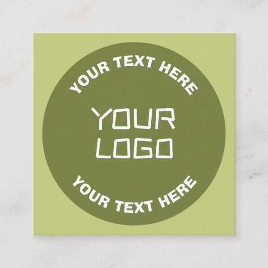 アップロードされたロゴまたはデザインおよび編集可能文字任意の色 エンクロージャーカード (正面)