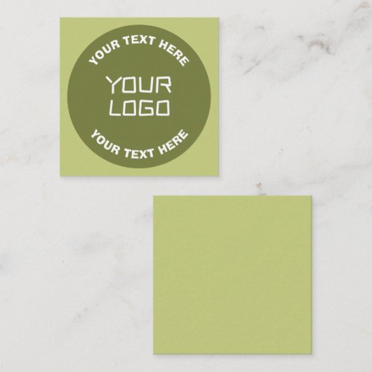 アップロードされたロゴまたはデザインおよび編集可能文字任意の色 エンクロージャーカード (正面/裏面)