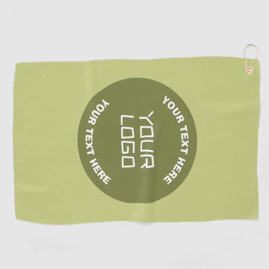 アップロードされたロゴまたはデザインおよび編集可能文字任意の色 ゴルフタオル (横)