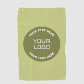 アップロードされたロゴまたはデザインおよび編集可能文字任意の色 ゴルフタオル (正面)