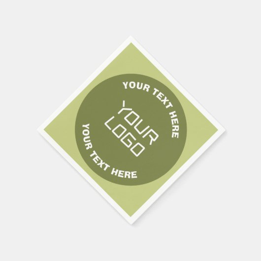 アップロードされたロゴまたはデザインおよび編集可能文字任意の色 スタンダードカクテルナプキン (角)