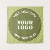 アップロードされたロゴまたはデザインおよび編集可能文字任意の色 タペストリー (正面)