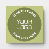 アップロードされたロゴまたはデザインおよび編集可能文字任意の色 フォトプラーク (正面)