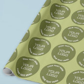 アップロードされたロゴまたはデザインおよび編集可能文字任意の色 ラッピングペーパー