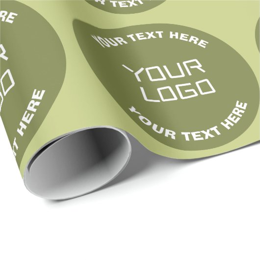 アップロードされたロゴまたはデザインおよび編集可能文字任意の色 ラッピングペーパー (ロールコーナー)