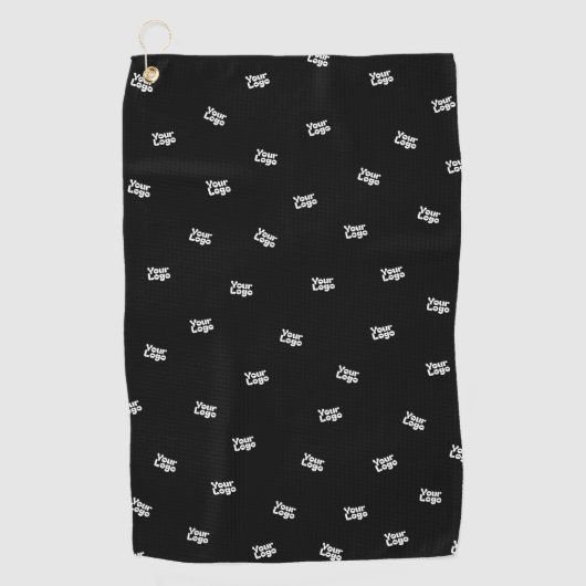 アップロードされた画像、デザイン、またはロゴのランダム化 ゴルフタオル (正面)