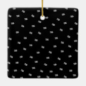 アップロードされた画像、デザイン、またはロゴのランダム化 セラミックオーナメント (裏面)