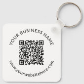 アップロードされたQRコードテンプレート(編集可能文字) キーホルダー (裏面)