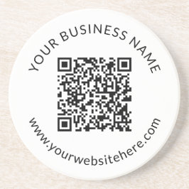 アップロードされたQRコードテンプレート(編集可能文字) コースター