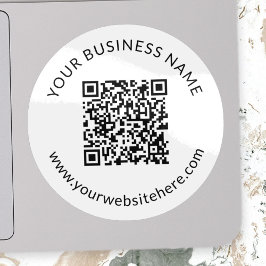 アップロードされたQRコードテンプレート(編集可能文字) シール