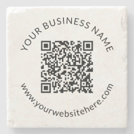 アップロードされたQRコードテンプレート(編集可能文字) ストーンコースター