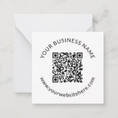 アップロードされたQRコードテンプレート(編集可能文字) ノートカード (正面)