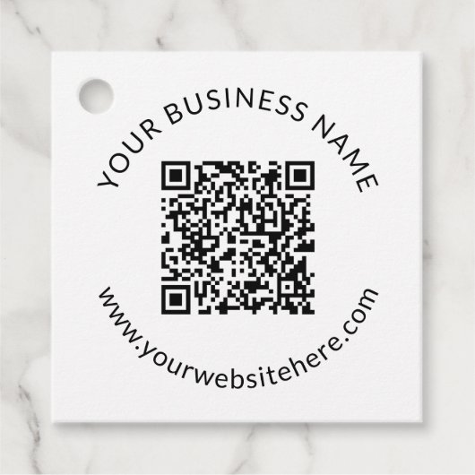 アップロードされたQRコードテンプレート(編集可能文字) フェイバータグ (正面)