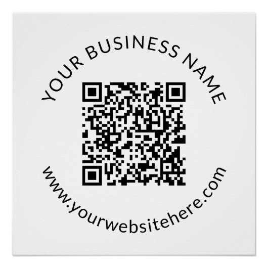 アップロードされたQRコードテンプレート(編集可能文字) ポスター (正面)