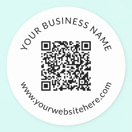 アップロードされたQRコードテンプレート(編集可能文字) ラウンドシール