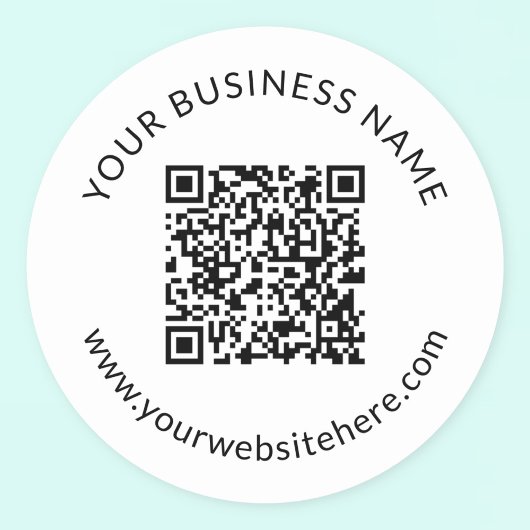 アップロードされたQRコードテンプレート(編集可能文字) ラウンドシール