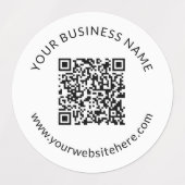 アップロードされたQRコードテンプレート(編集可能文字) ラベル (デザイン1)