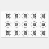 アップロードされたQRコードテンプレート(編集可能文字) ラベル (シート)